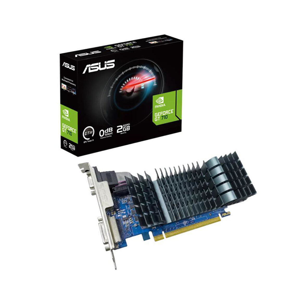 Asus GT710-SL-2GD5-BRK-EVO 2GB 64Bit GDDR5 HDMI/D-Sub/DVI-D PCI 2.0 Ekran Kartı