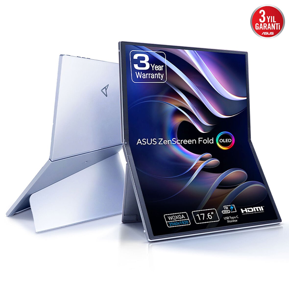 ASUS ZenScreen MQ17QH 17.3" 0.2ms 60Hz 2.5K QHD Taşınabilir Monitör