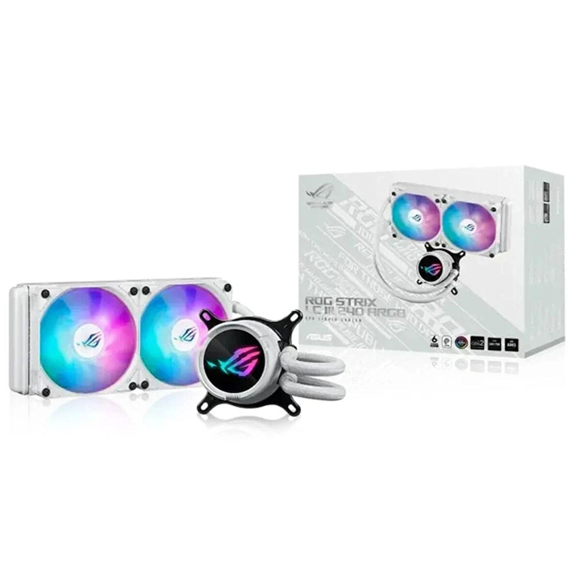 Asus ROG Strix LC III 240 ARGB White Edition 240mm İşlemci Sıvı Soğutucusu Beyaz 90RC00S2-M0UAY0