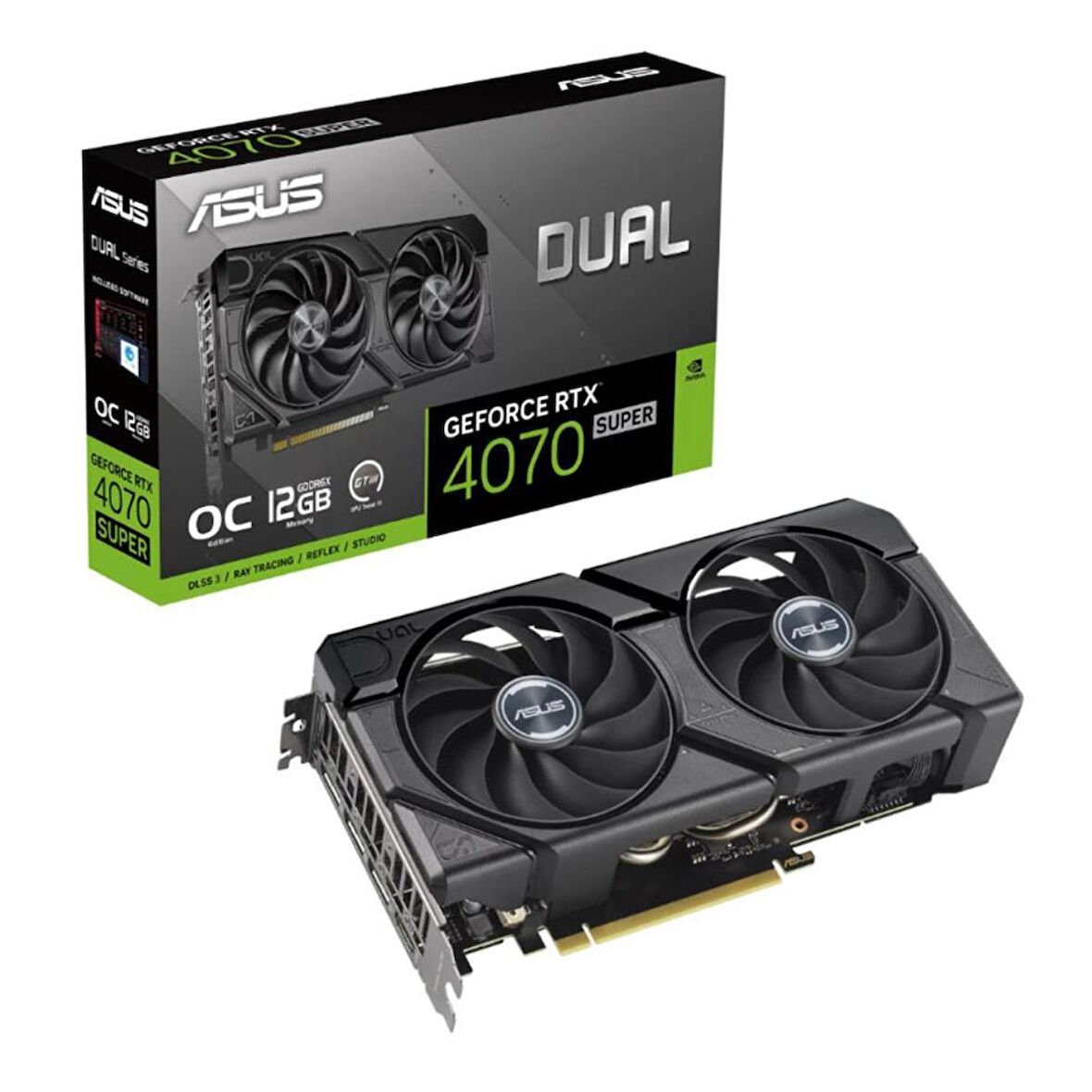 Asus DUAL-RTX4070S-O12G-EVO 12GB 192Bit GDDR6X DP/HDMI PCI 4.0 Ekran Kartı