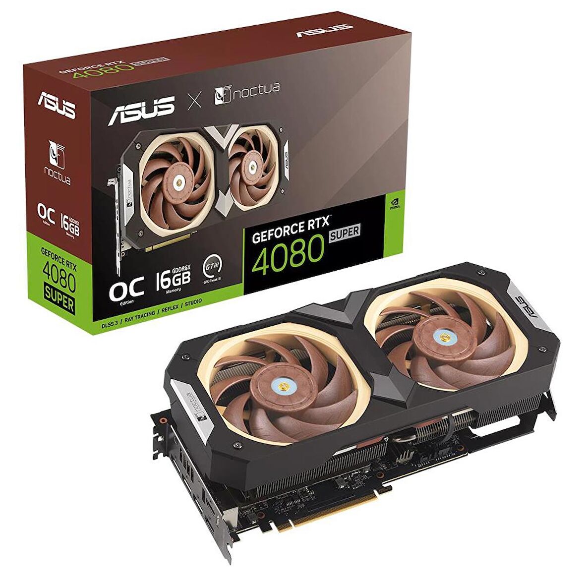 Asus Nvidia GeForce RTX4080 SUPER NOCTUA OC 16GB GDDR6X 256Bit Ekran Kartı RTX4080S-O16G-NOCTUA