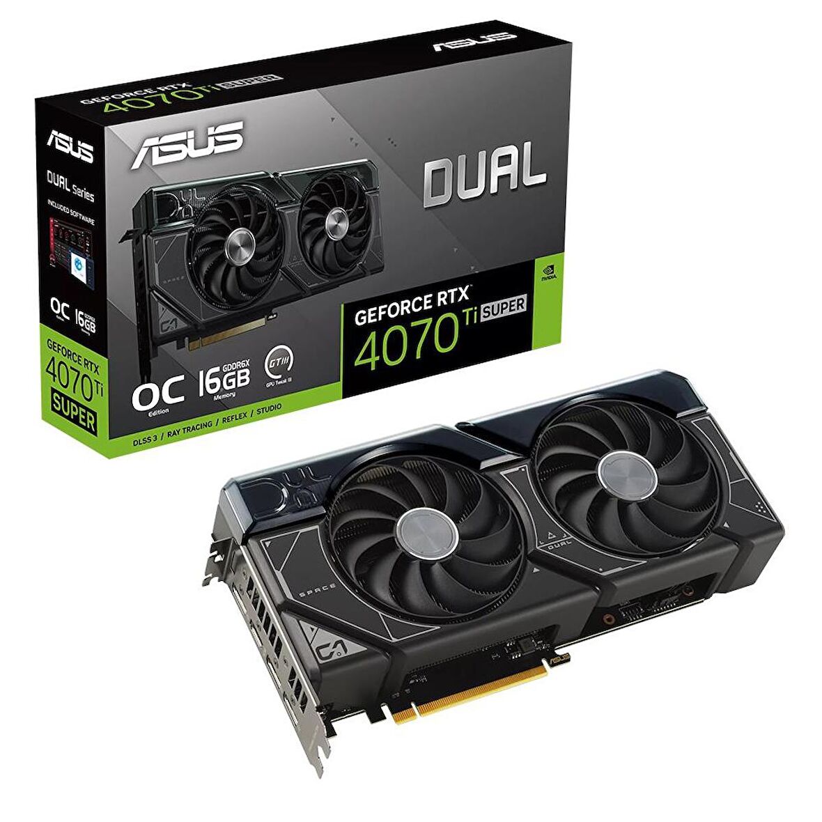 ASUS DUAL-RTX4070TIS-O16G RTX4070Ti SUPER OC 16GB GDDR6X 256bit Ekran Kartı