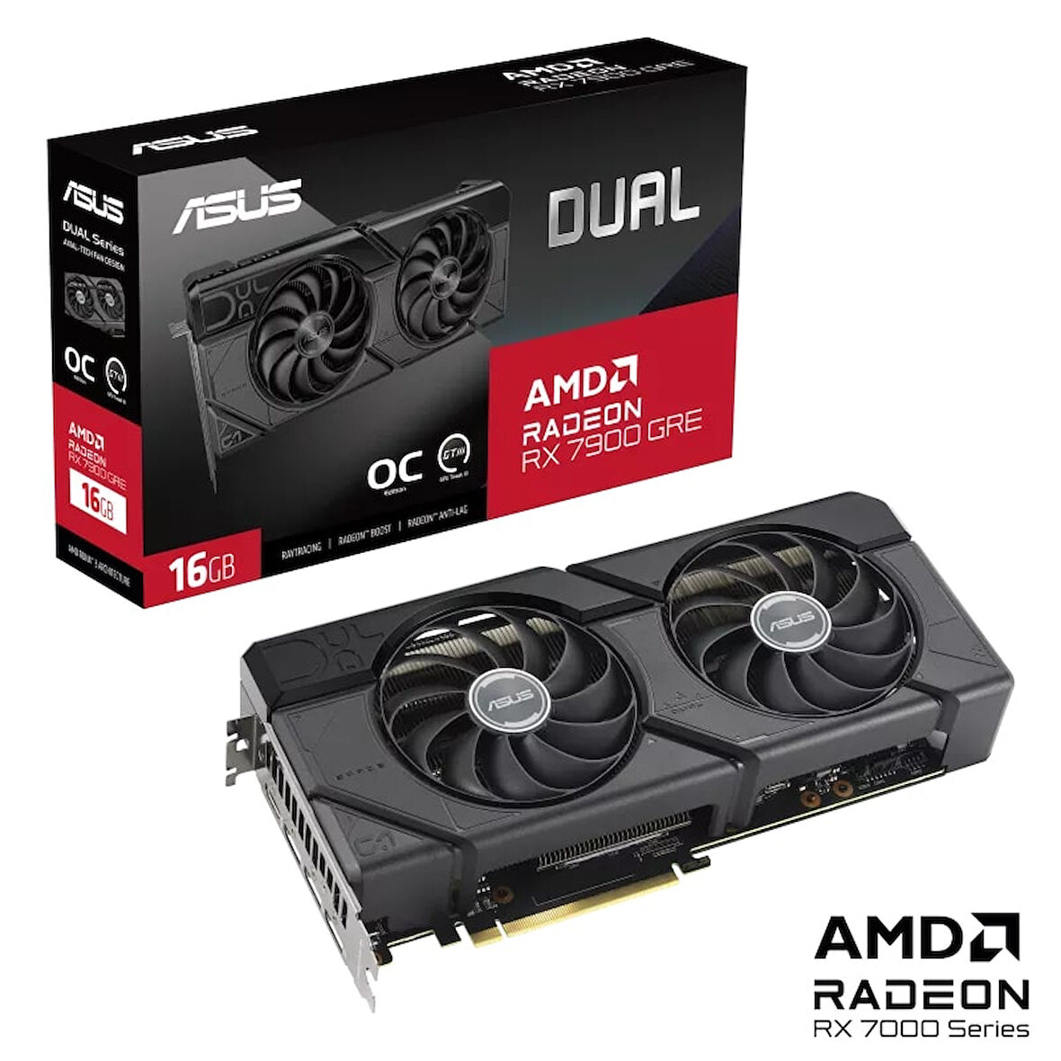 ASUS Dual Radeon RX 7900 GRE OC DUAL-RX7900GRE-O16G AMD 16GB GDDR6 256Bit Gaming (Oyuncu) Ekran Kartı