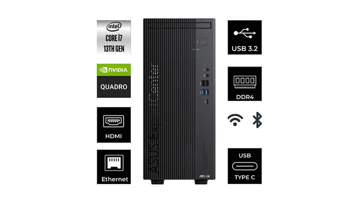 ASUS D700ME  Intel Core i7-13700 8GB 2TB SSD Quadro T1000 4GB Windows 11 Pro D700ME-5135000410-247