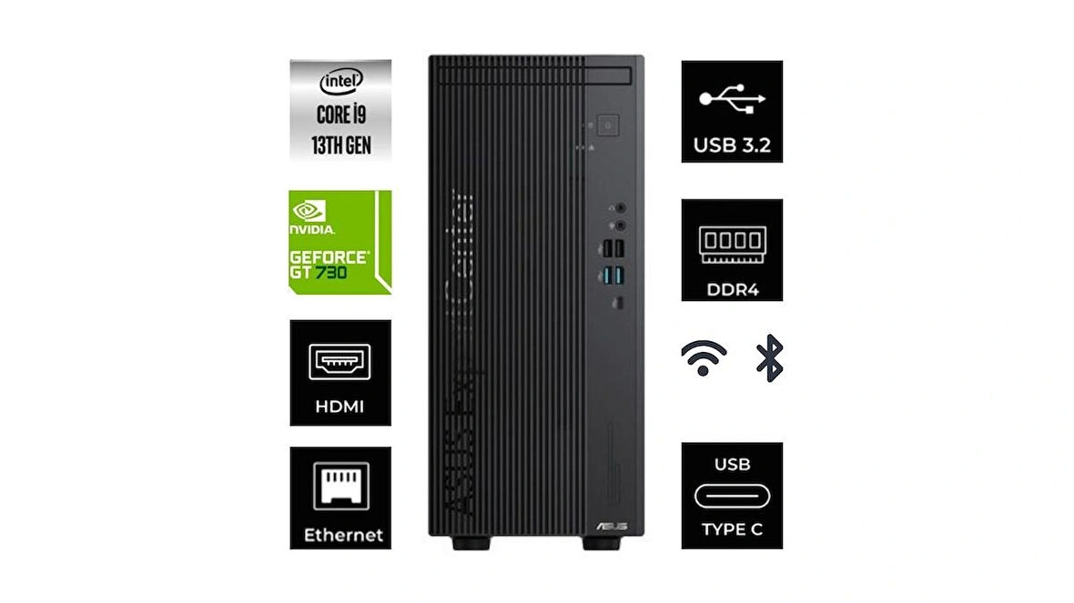ASUS D700ME  Intel Core i9-13900K 32GB 4TB SSD GT730 4GB Freedos D700ME-5135000410-301