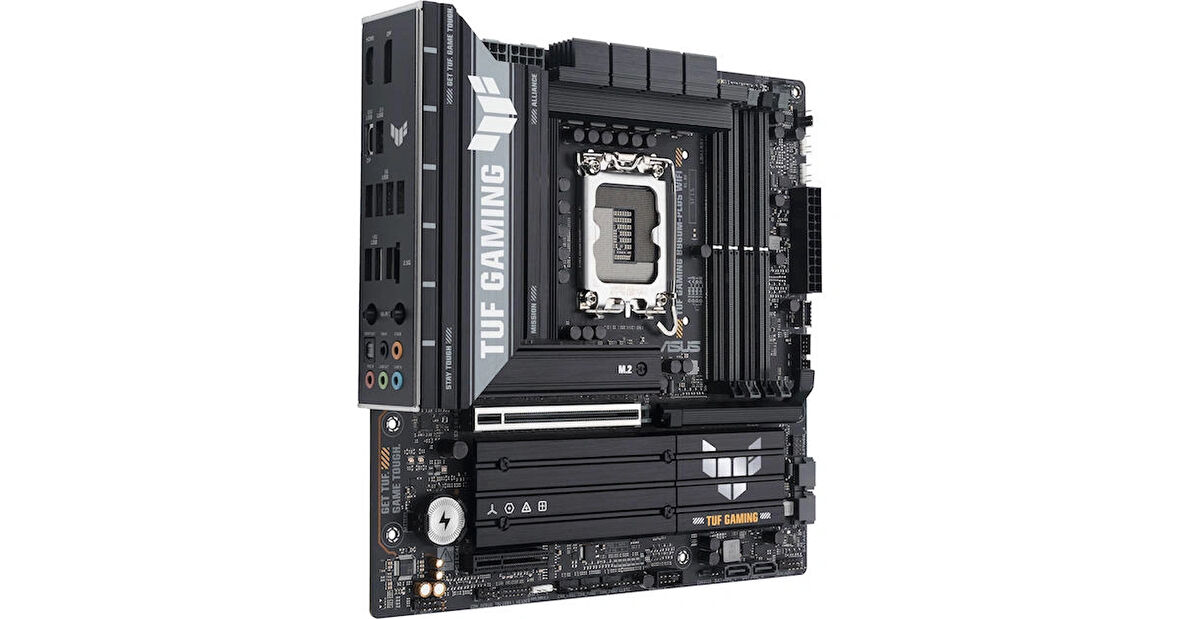 ASUS TUF GAMING B860M-PLUS Intel B860 LGA1851 DDR5 8800 DP HDMI Type-C 3x M2 USB3.2 Gen 2x2 AURA RGB 2.5Gbit LAN mATX 12+1+2+1 Güç Aşamaları, 1xGen5 M