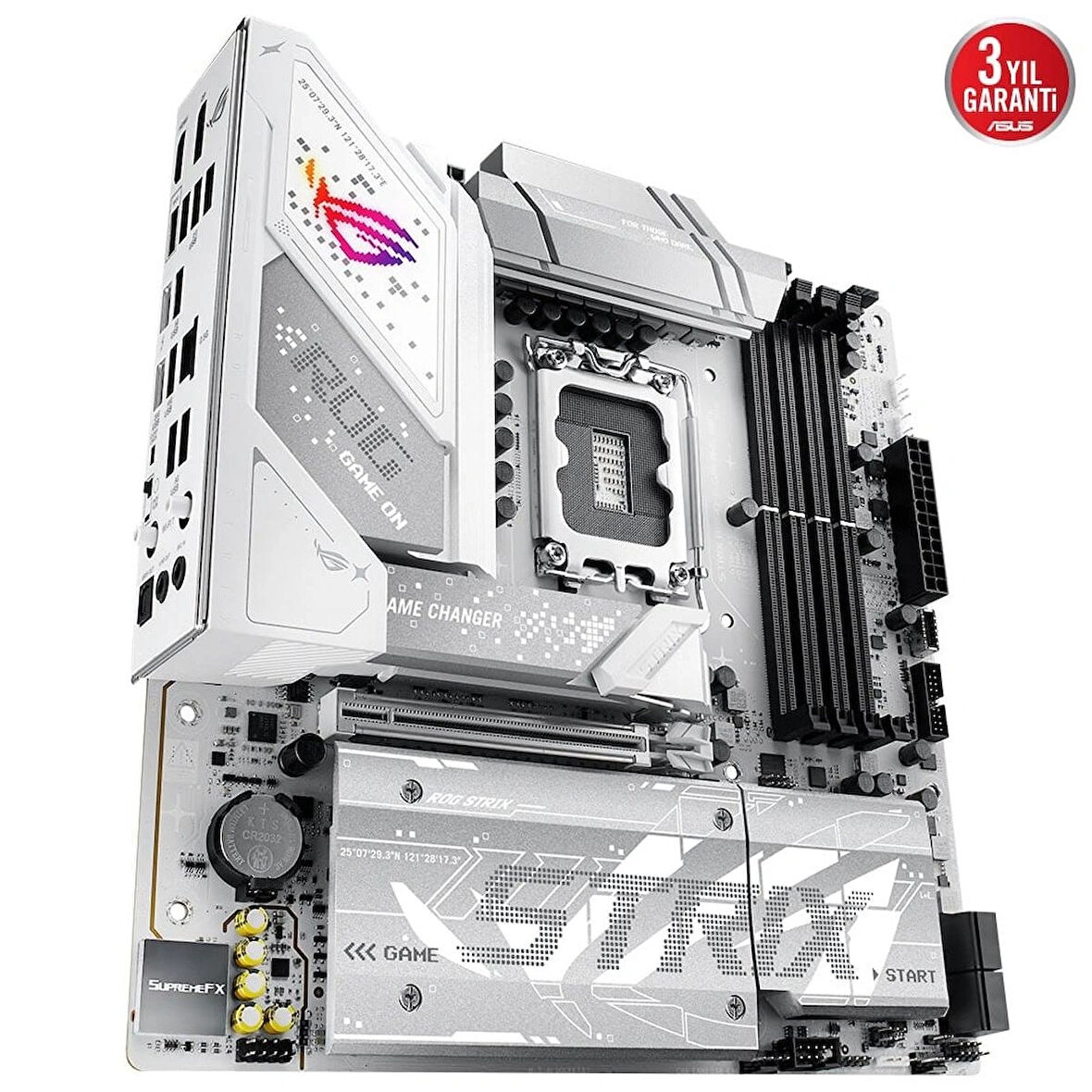 ASUS ROG STRIX B860-G GAMING WIFI Intel B860 LGA1851 DDR5 8600 DP HDMI Type-C 4x M2 USB3.2 Gen 2x2 WiFi 7 + BT AURA RGB 2.5Gbit LAN mATX 14+1+2+1 Güç 