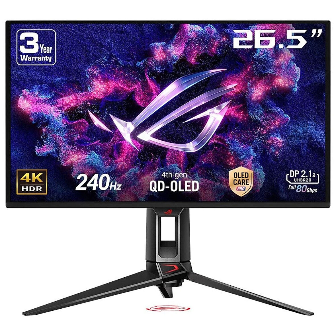 ASUS ROG Swift OLED PG27UCDM 26.5 inç 240Hz 0.03ms 4K UHD Adaptive Sync QD-OLED Pivot Gaming Monitör