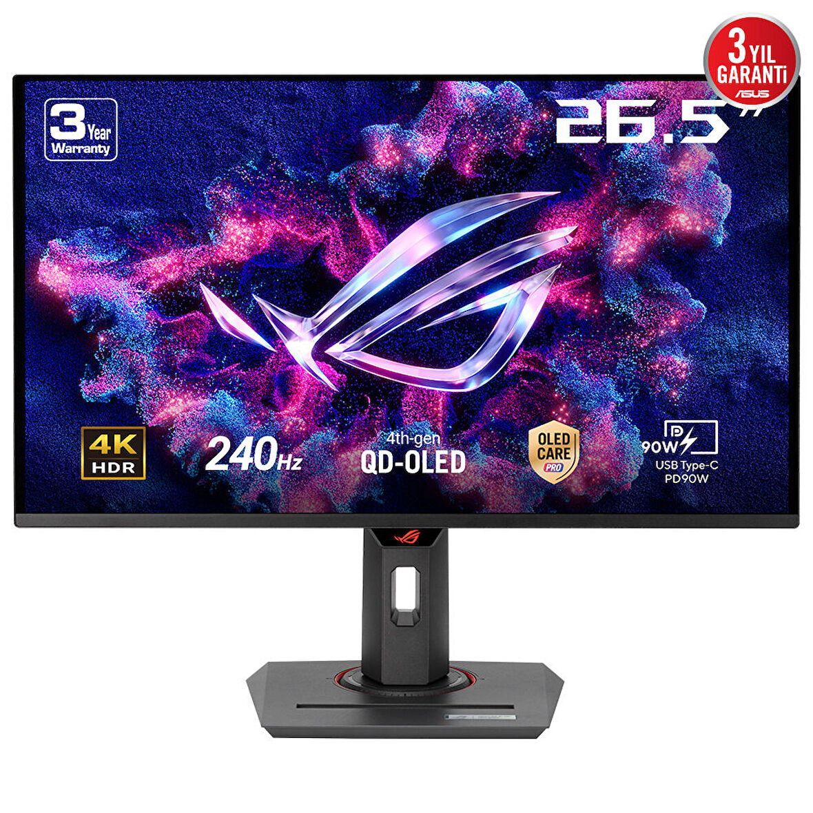 ASUS ROG Strix XG27UCDMG 0.03 ms 240 Hz 27" QHD Adaptive Sync QD-OLED Pivot Gaming (Oyuncu) Monitör 