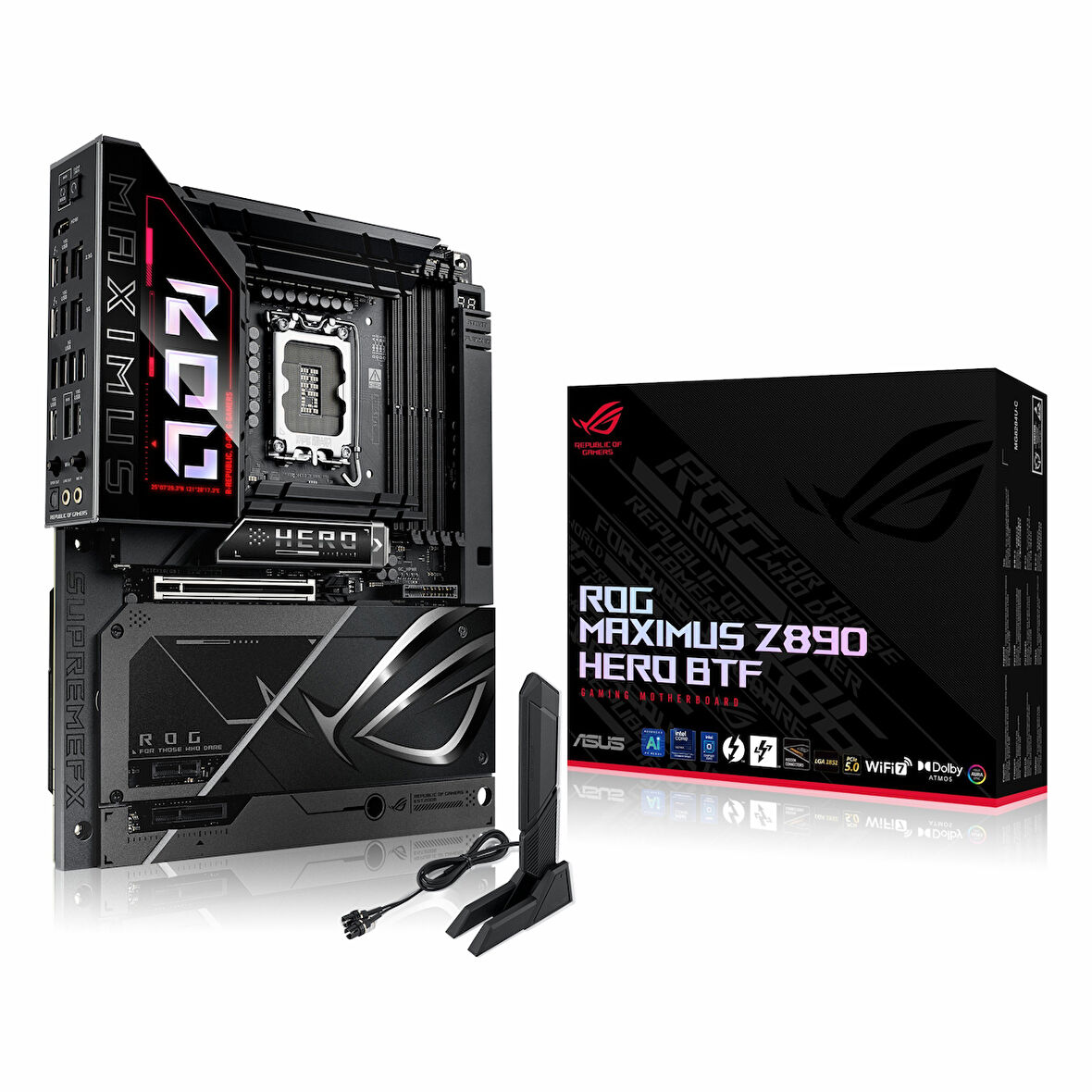 Asus ROG Maximus Z890 Hero BTF DDR5 (9200MHz)OC M.2 HDMI/USB-C PCIe 5.0 1851P ATX Anakart