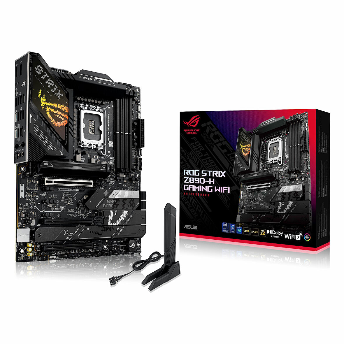 Asus ROG Strix Z890-H Gaming WiFi DDR5 (9066MHz)OC M.2 HDMI/DP/USB-C PCIe 5.0 1851P ATX Anakart