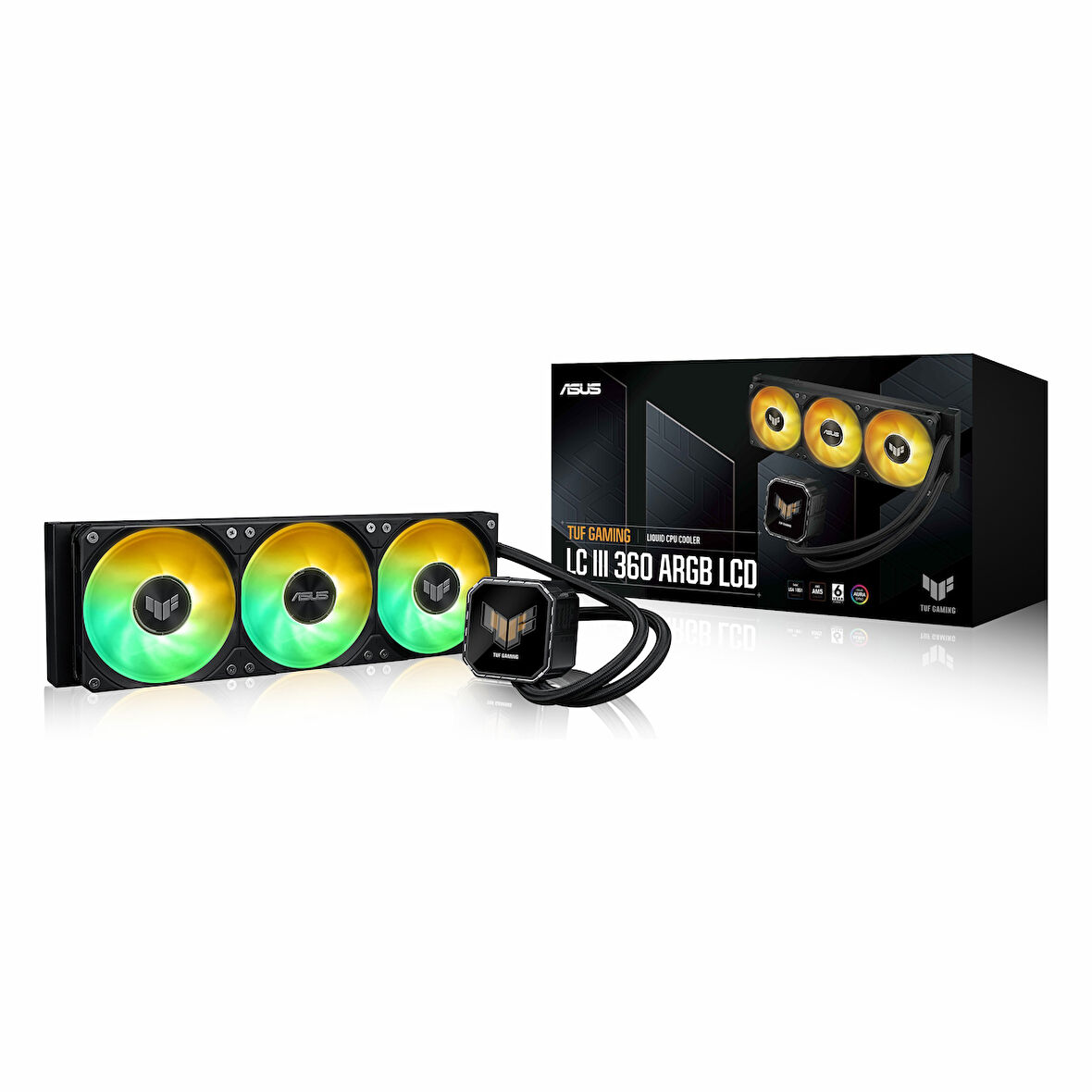 Asus TUF Gaming LC III 360 ARGB LCD 360mm AM5/1851P Siyah İşlemci Sıvı Soğutucu
