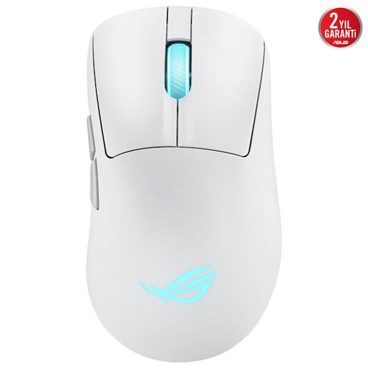 Asus ROG Keris II Origin Beyaz Şarjlı Makrolu Optik Kablolu/Kablosuz Oyuncu Mouse