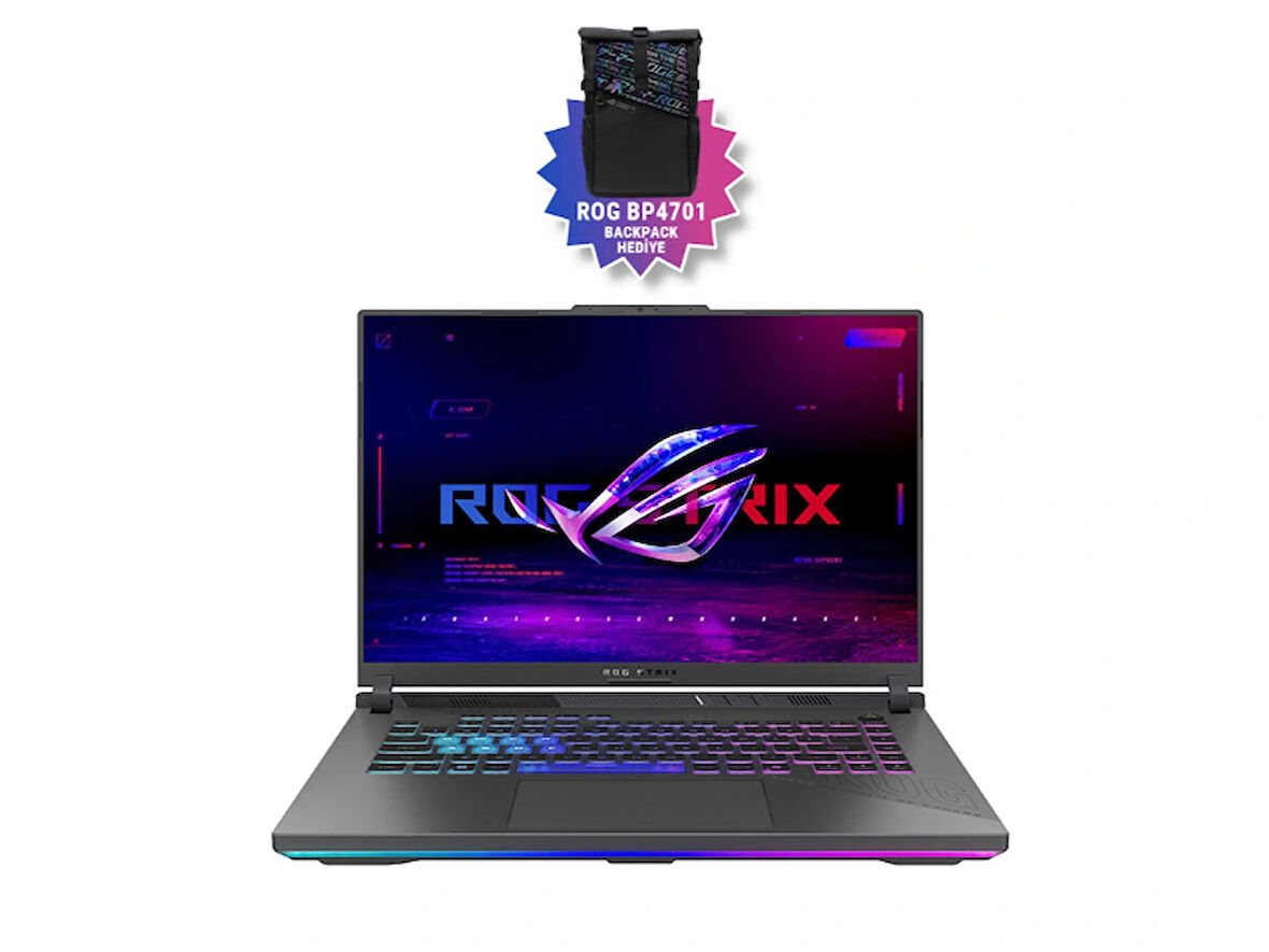 Asus ROG Strix G16 G614PR-RV051 12GB GeForce RTX5070 Ti Ryzen 9 8940HX 32GB RAM 1TB SSD 16 inç WUXGA 165Hz