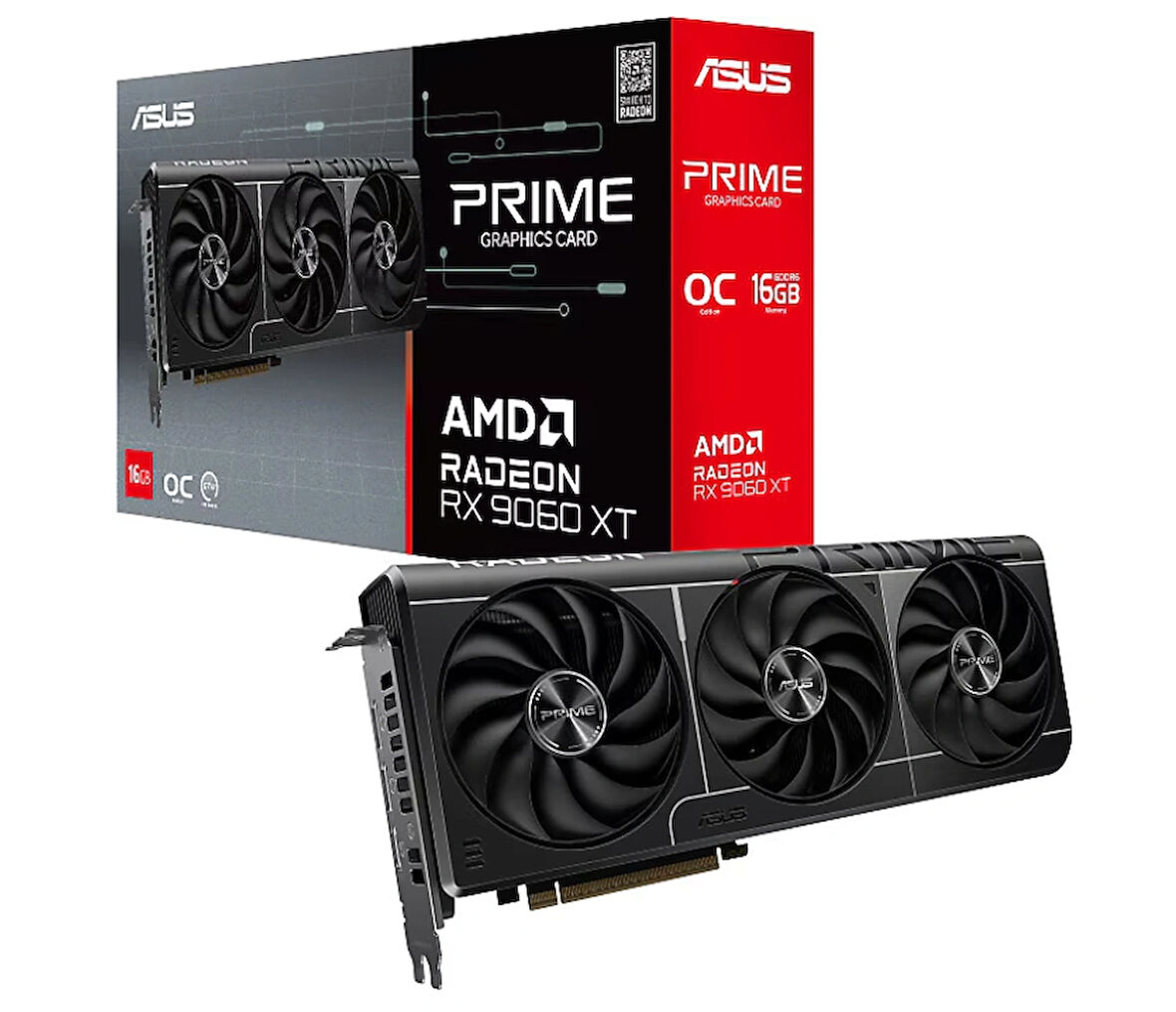Asus RX 9060 XT Prime OC Edition PRIME-RX9060XT-O16G 128 Bit GDDR6 16 GB Ekran Kartı