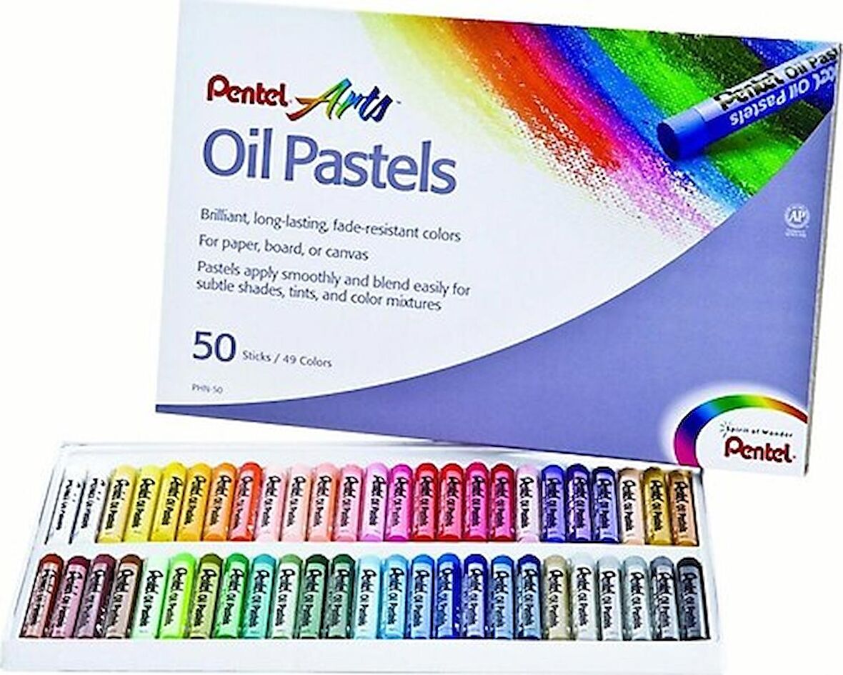 PENTEL PHN50 YAĞLI PASTEL 50 RENK