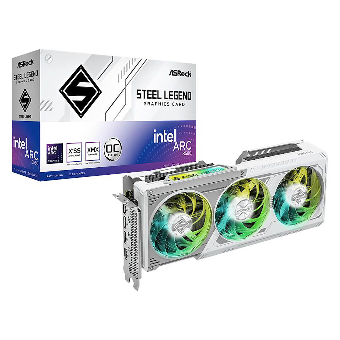 ASRock Arc B580 Steel Legend OC 12GB GDDR6 192bit Ekran Kartı