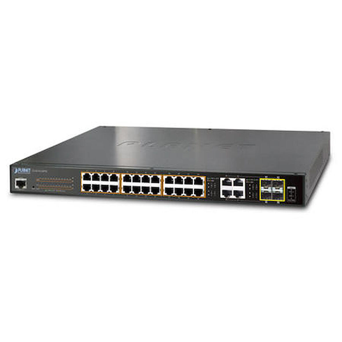 Planet PL-GS-4210-24PL4C 24 Port Gigabit PoE+ 4 Port SFP 440W PoE Yönetilebilir Switch