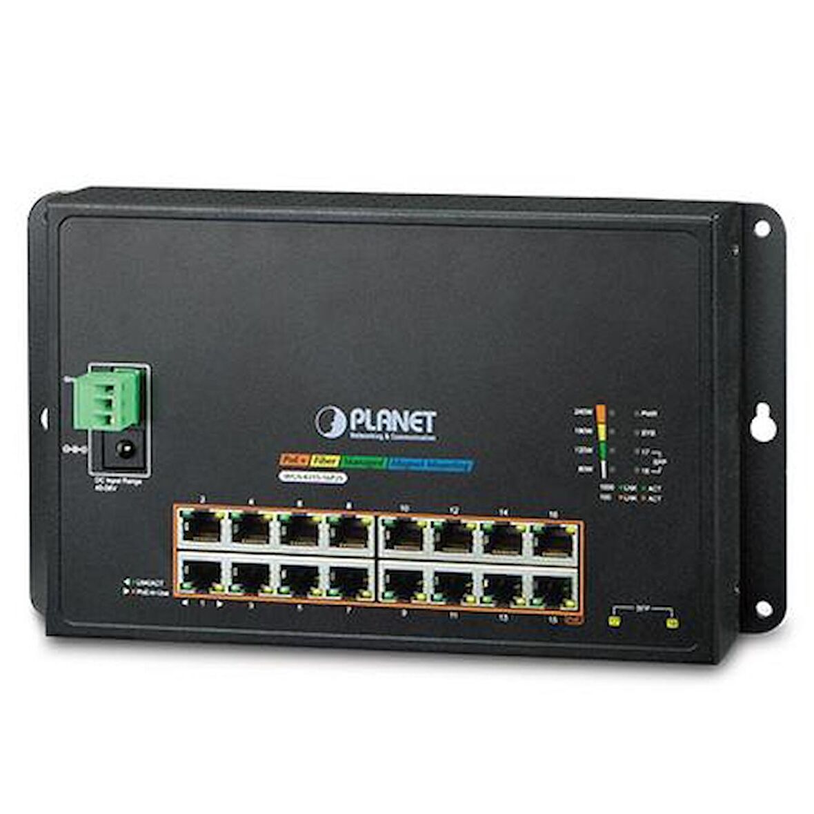 Planet PL-WGS-4215-16P2S 16 Port Gigabit PoE+ 2 Port SFP 240W L2 PoE Endüstriyel Switch