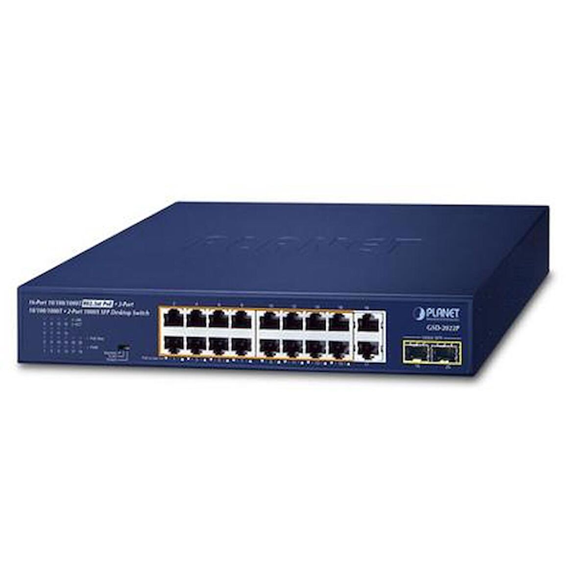 Planet PL-GSD-2022P 16 Port Gigabit PoE+ 2 Port SFP 2 Port Gigabit PoE Switch