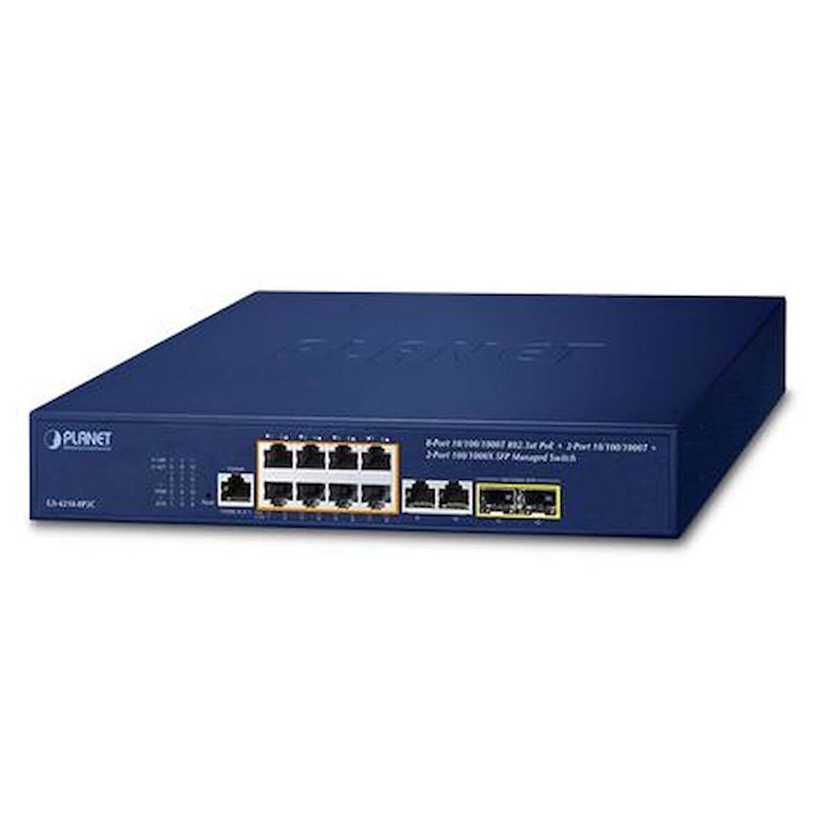 Planet PL-GS-4210-8P2C 8 Port Gigabit 2 Port SFP 120Watt Yönetilebilir PoE Switch