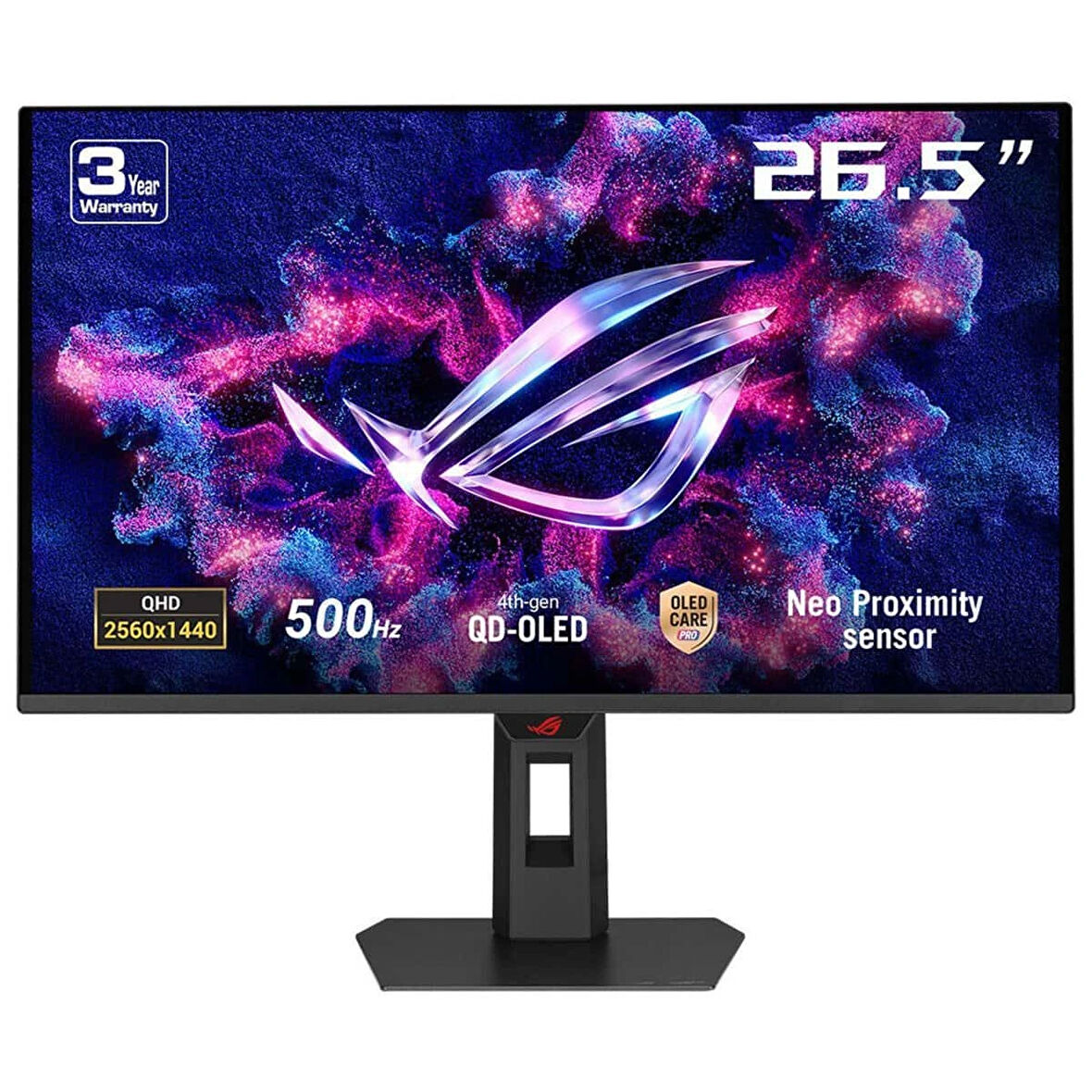 ASUS ROG Strix OLED XG27AQDPG 26.5 inç 500Hz 0.03ms 2K QHD Adaptive Sync QD-OLED Pivot Gaming Monitör