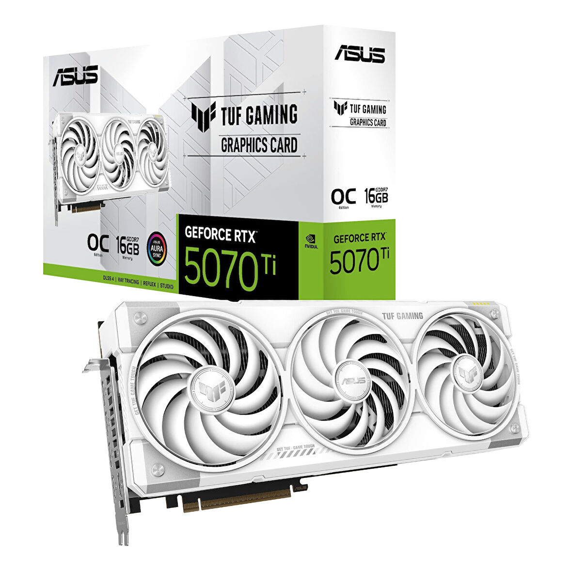 ASUS TUF Gaming GeForce RTX 5070 Ti 16GB OC White Edition TUF-RTX5070TI-O16G-WHITE GDDR7 256 Bit Gaming (Oyuncu) Ekran Kartı