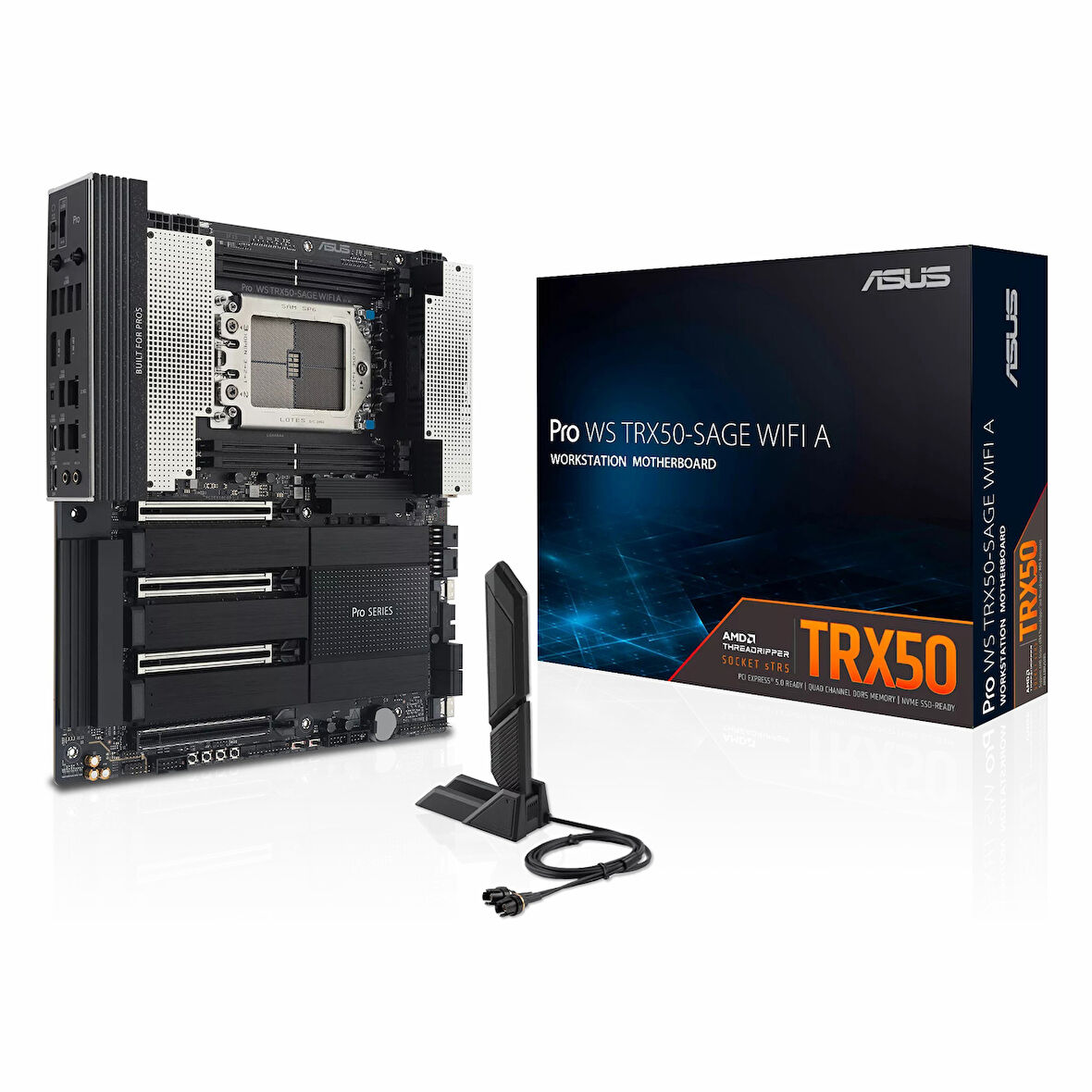Asus Pro WS TRX50-Sage WiFi A DDR5 (6400MHz)OC M.2 USB-C PCIe 5.0 TR5 CEB Anakart