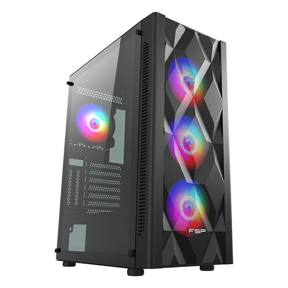 FSP CMT595AL USB 3.2 RGB eATX Mid Tower Siyah Kasa