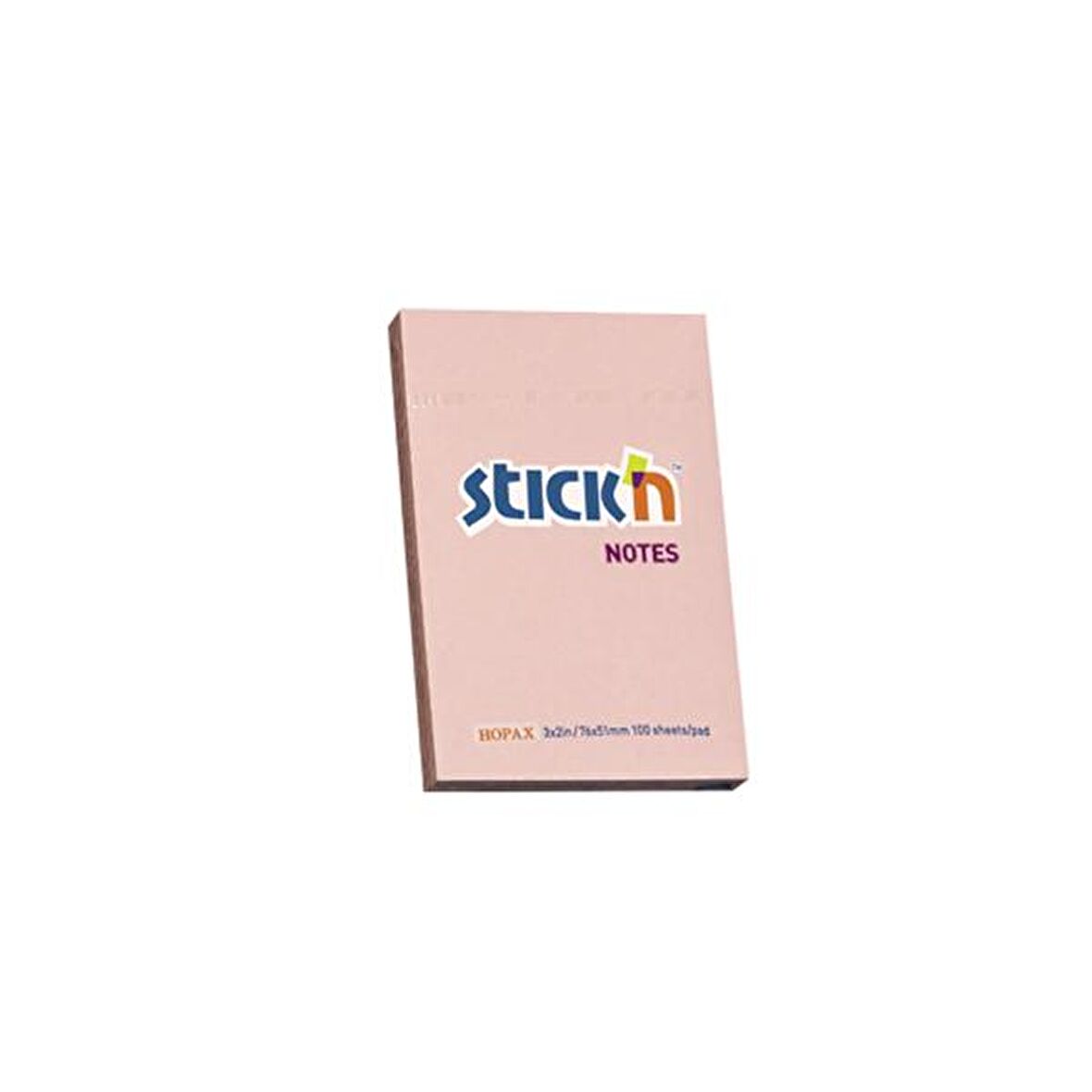 Hopax Stıckn Yapışkanlı Not Kağıdı 100 YP 76x51 Pastel Pembe 21145