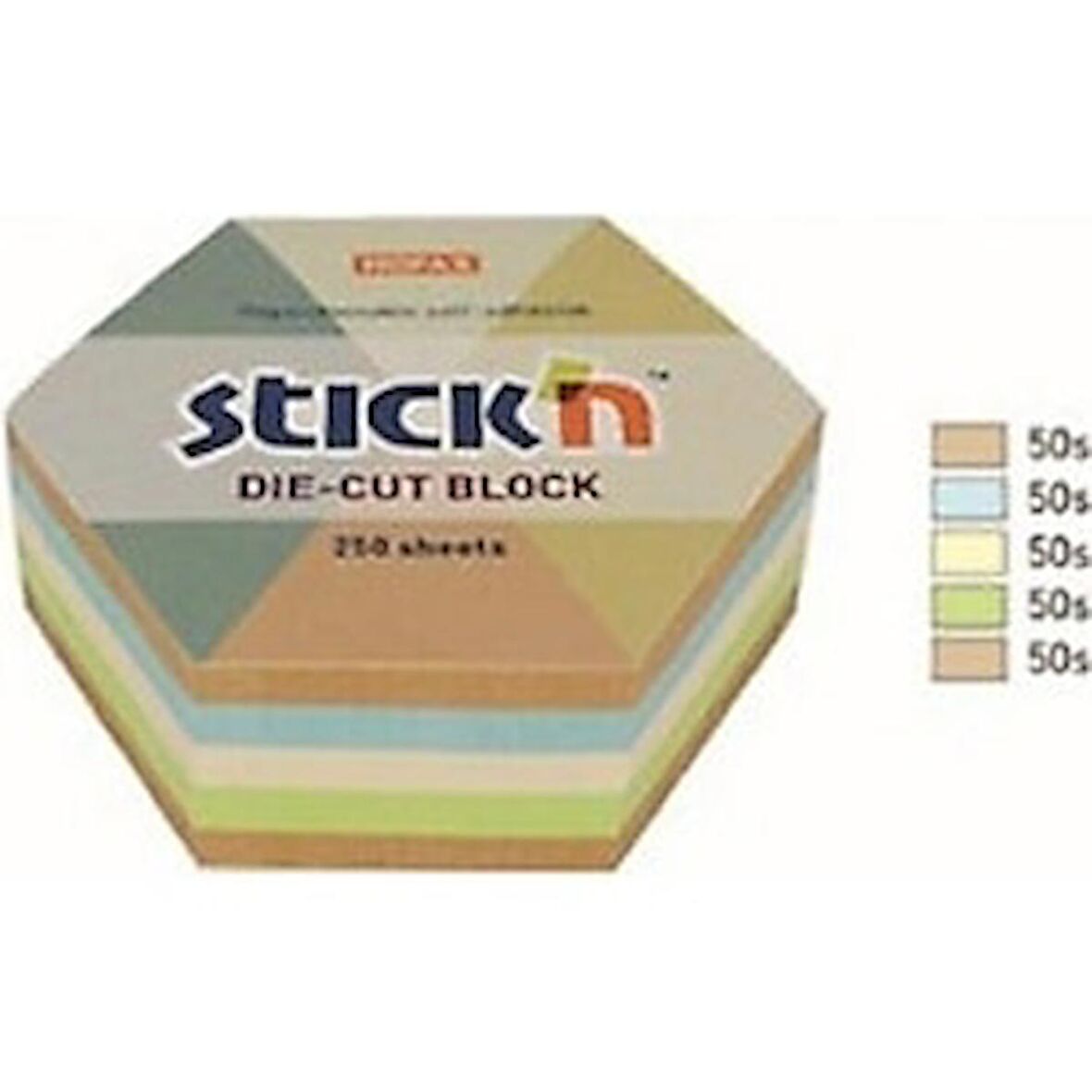 Hopax Stickn 61x67 Kraft Altıgen Ypşkn Notblok250 Yp