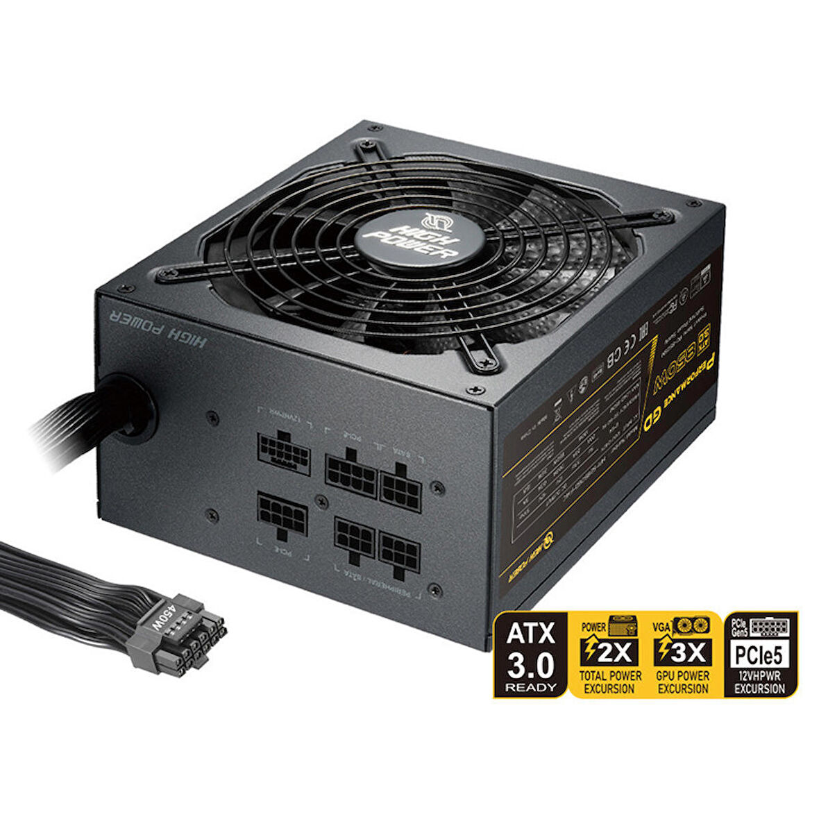 High Power Performans Serisi 850W 80+Gold ATX 3.0 & PCIe 5.0 12VHPWR Güç Kaynağı