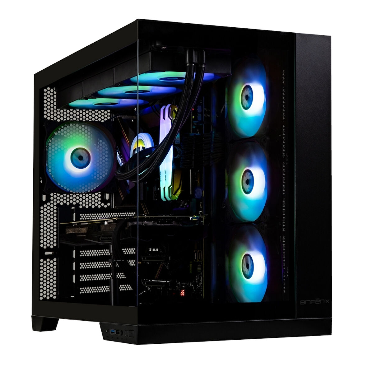 Bitfenix MH100 750W 80+ Bronze PSU 4x120mm ARGB Fan ATX Temperli Cam Siyah Gaming (Oyuncu) Kasa