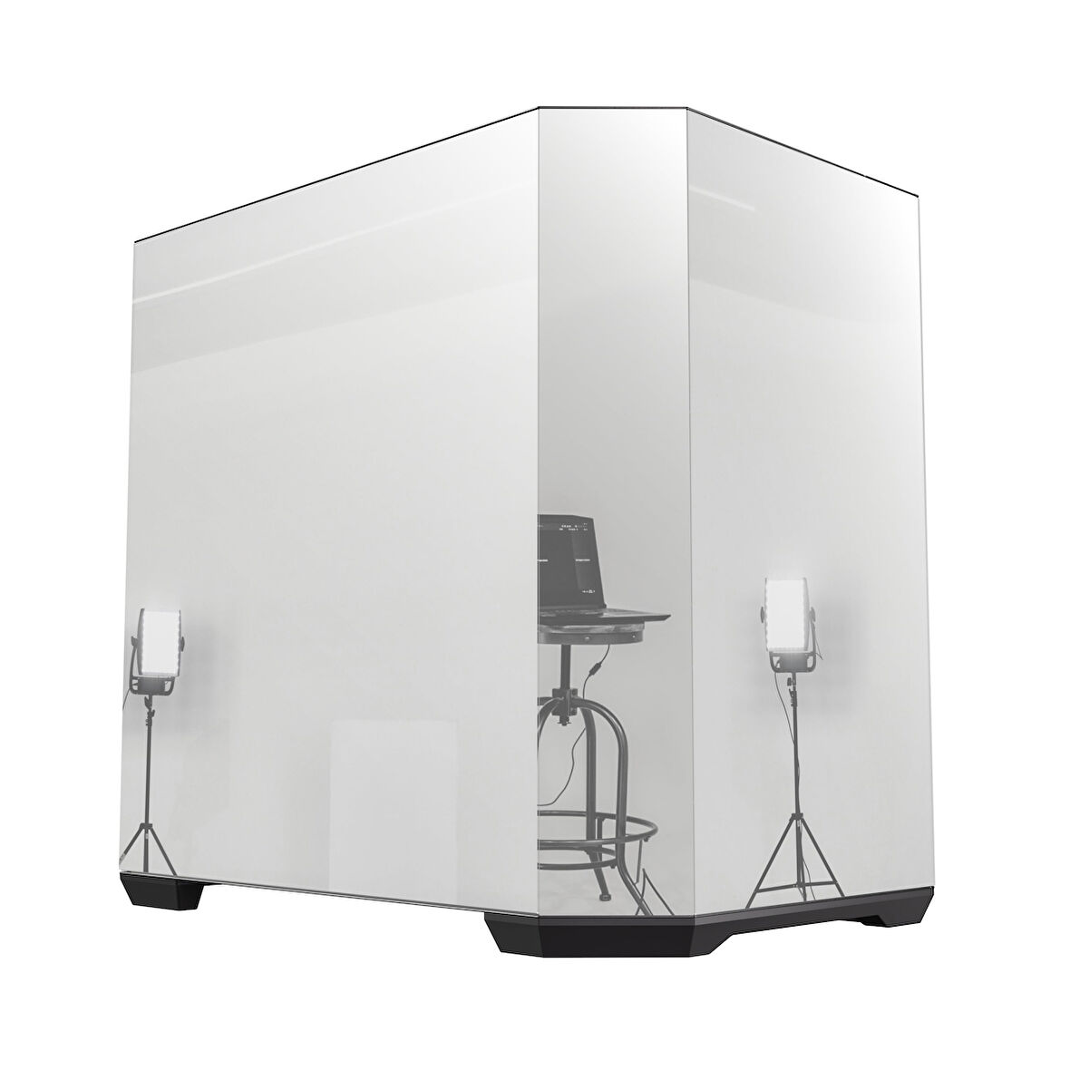 Bitfenix Mirror T10 Black 850W 80+ Bronze PSU 4x120mm ARGB Fan ATX Aynalı Temperli Cam Siyah Gaming (Oyuncu) Kasa