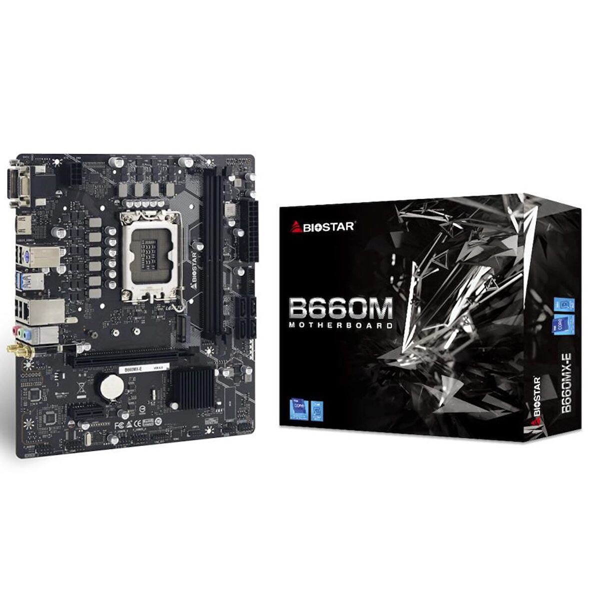 Biostar B660MX/E DDR4 3200MHz S+V+GL LGA 1700 Micro ATX Anakart