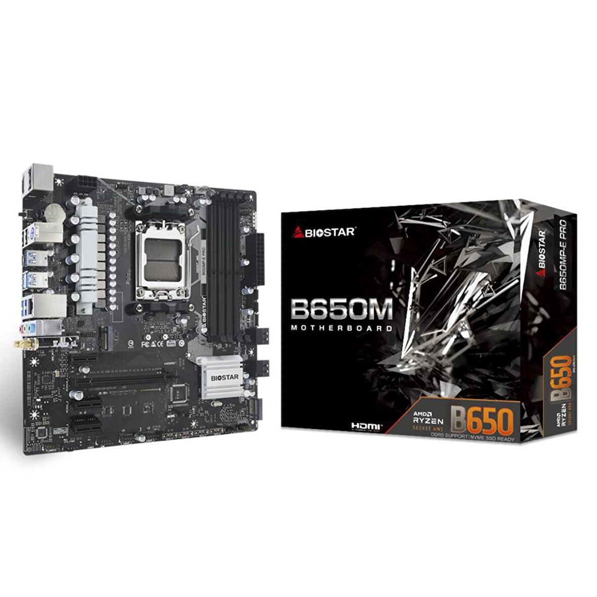 Biostar B650MP-E PRO DDR5 6000MHz AM5 S+V+GL Micro ATX Anakart