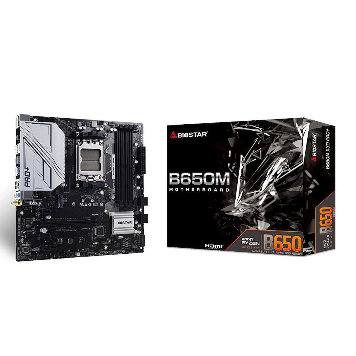 Biostar B650M X3D PRO+ DDR5 6000MHz AM5 mATX Anakart