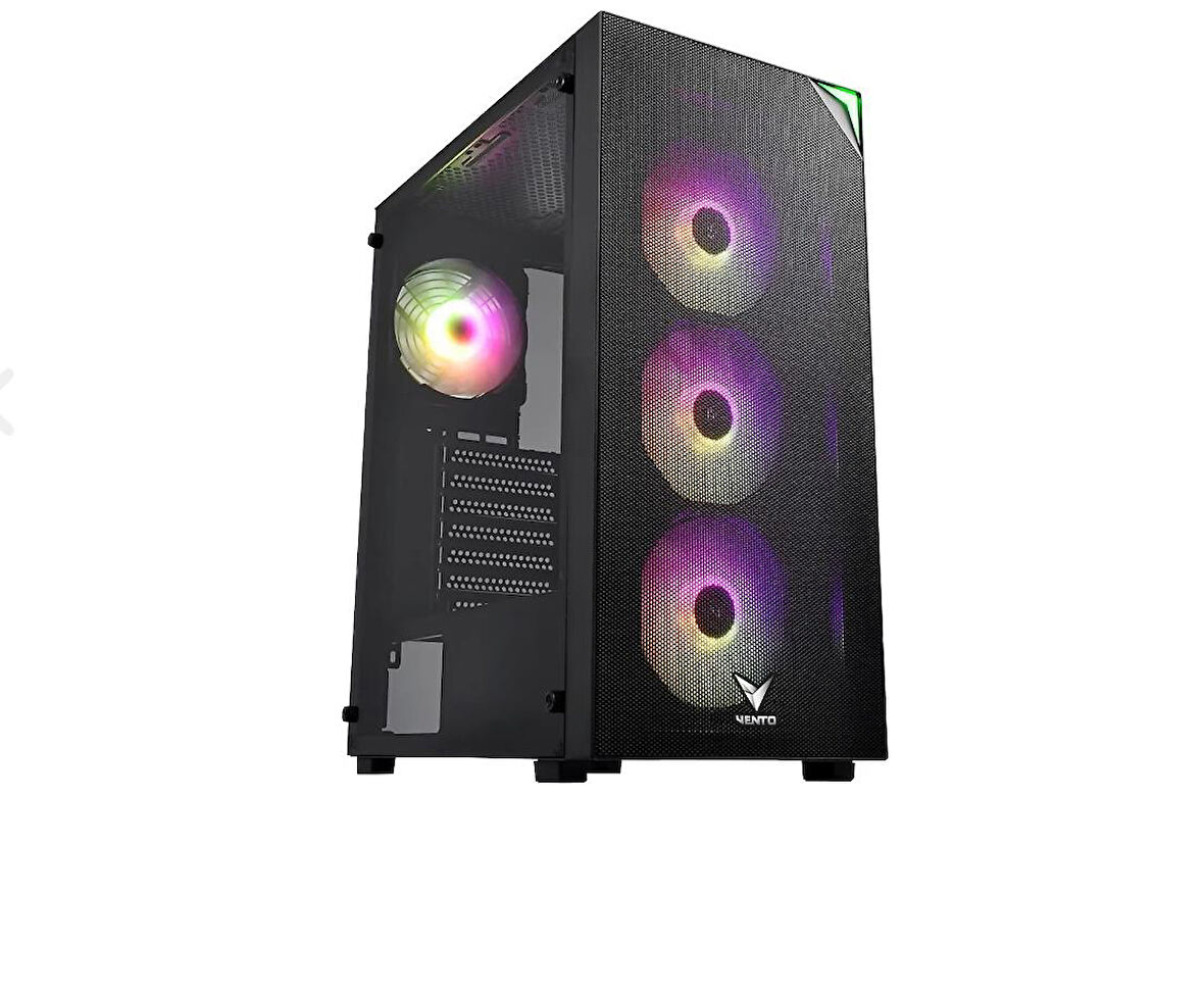 VENTO FSP VG3400S 650W 80+ PSU 4X120MM RGB FAN MESH ATX GAMING KASA