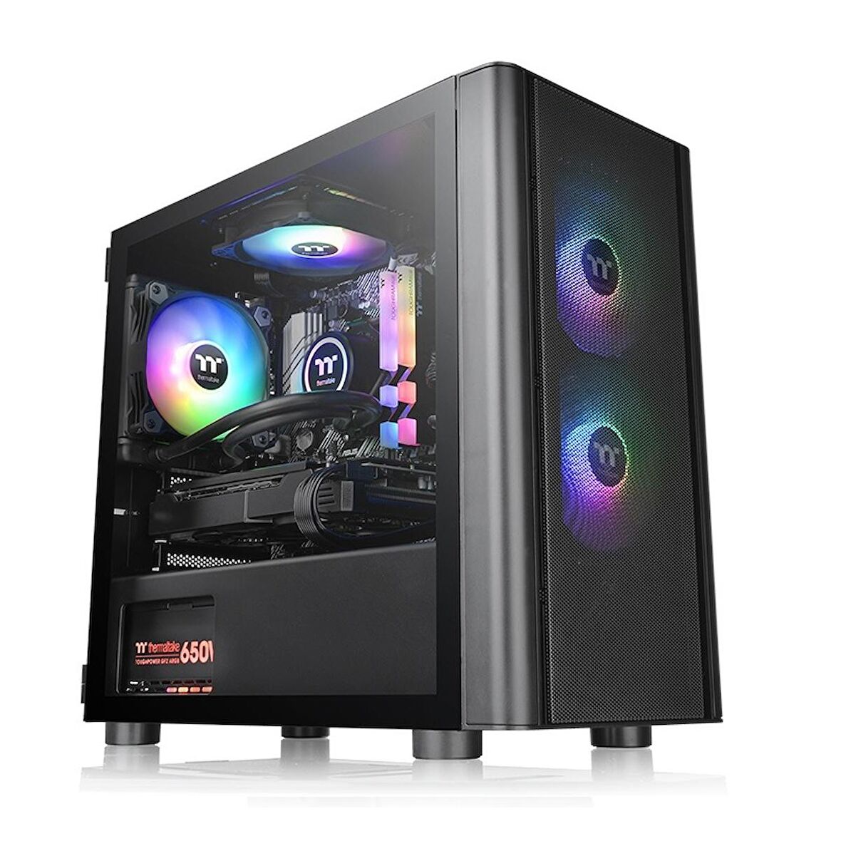 Thermaltake V150 650 W 4 Fanlı Siyah ATX Oyuncu Bilgisayar Kasası