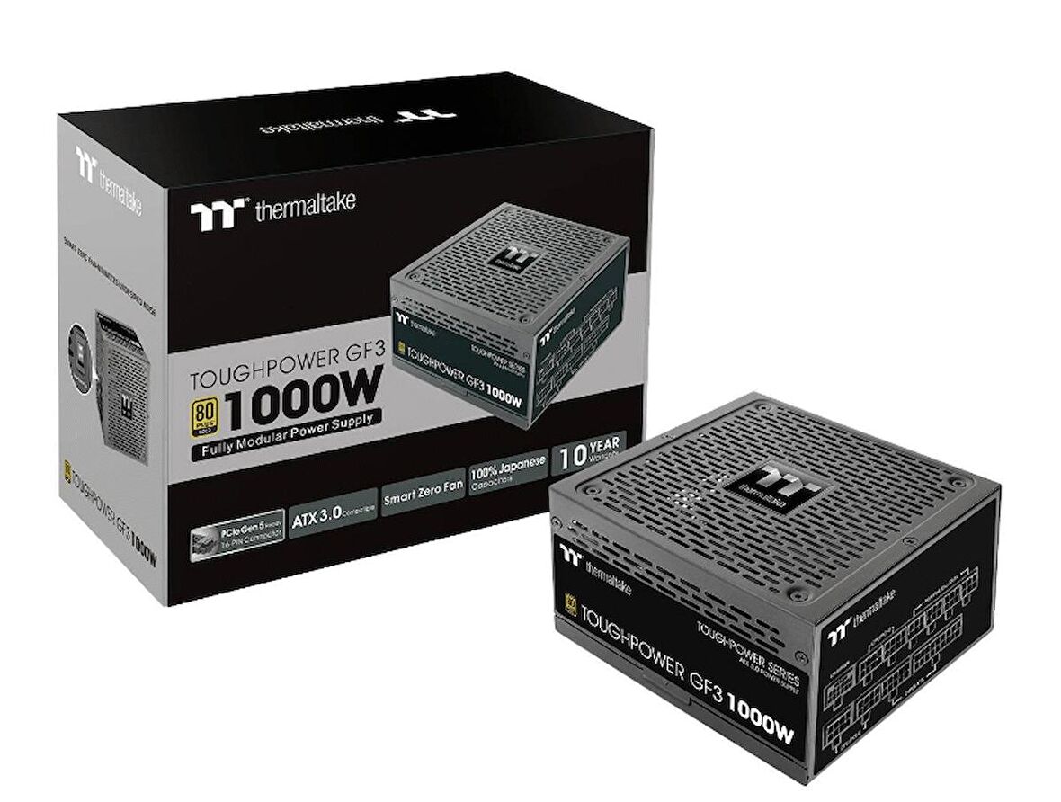 Thermaltake Toughpower ATX 3.0 PCIE5 GF3 PS-TPD-1000FNFAGE-4 1000W 80+ Gold Modüler Güç Kaynağı
