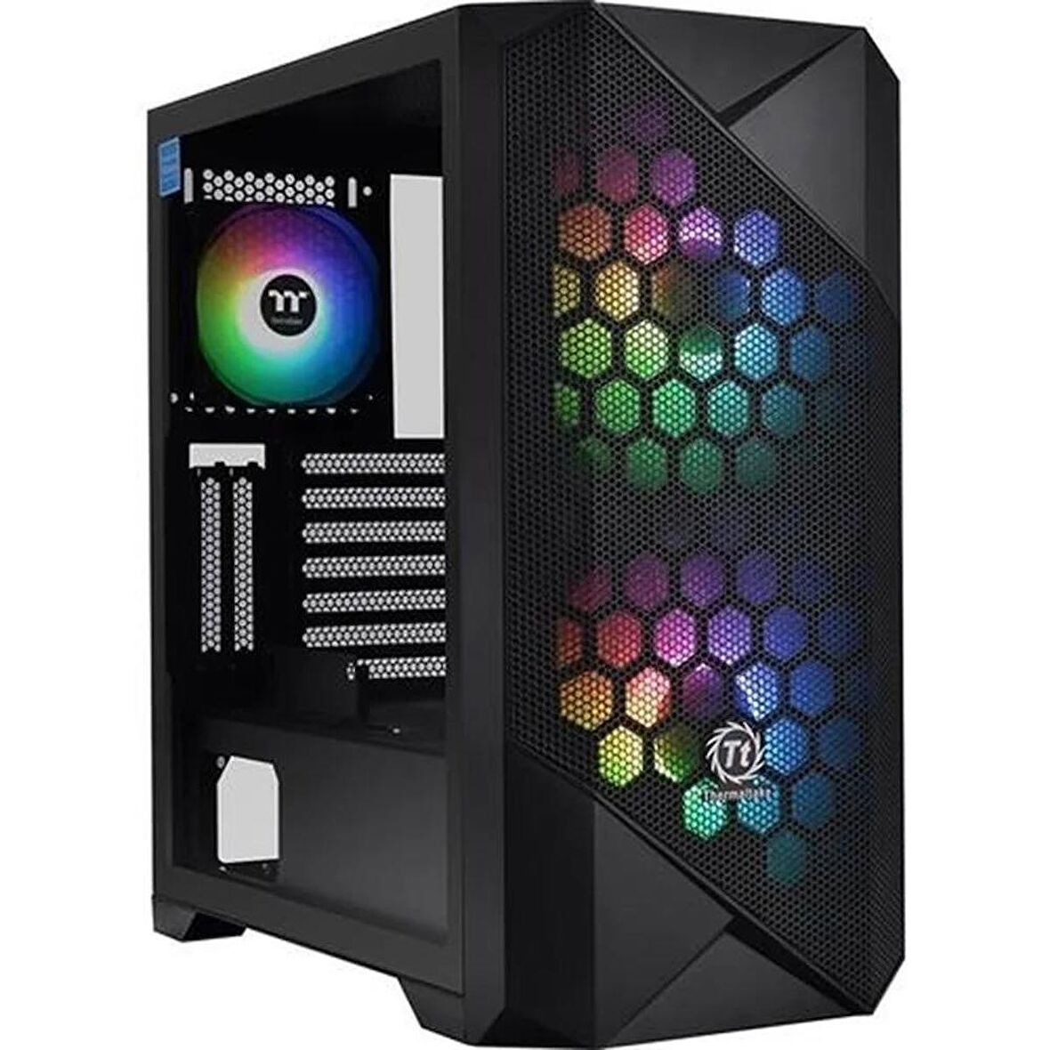 THERMALTAKE  versa t27 tg 750w 80+ argb 3x120mm fan mesh ön panel, pencereli oyuncu kasası