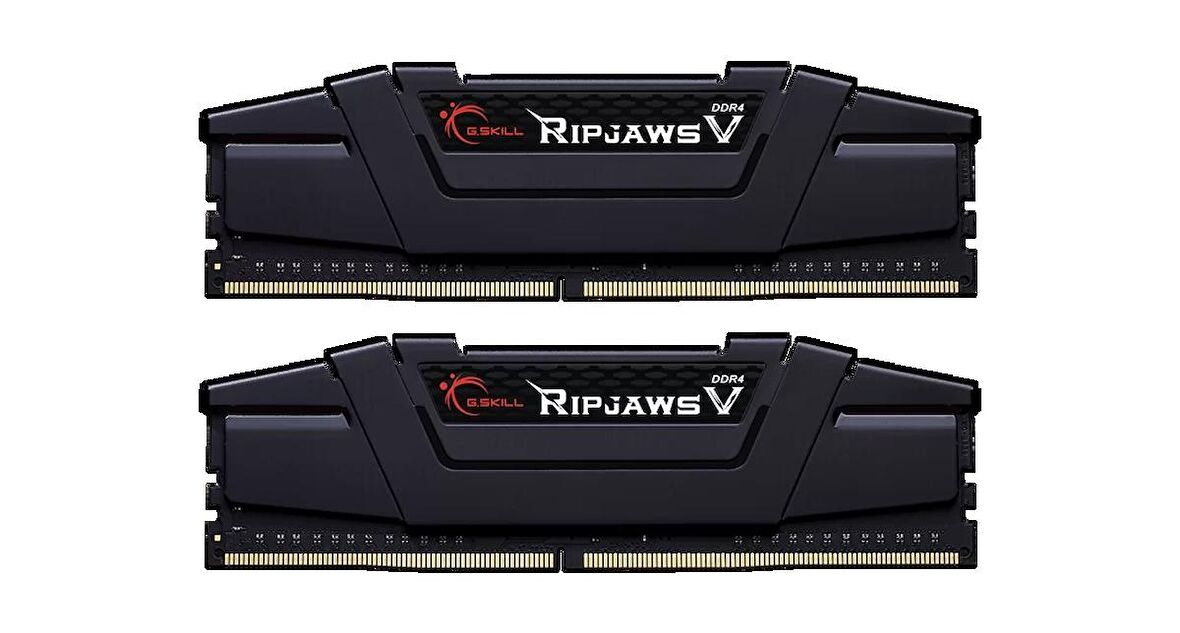 GSKILL  RipjawsV Siyah DDR4-4600Mhz CL19 16GB (2X8GB) DUAL (19-26-26-46) 1.5V