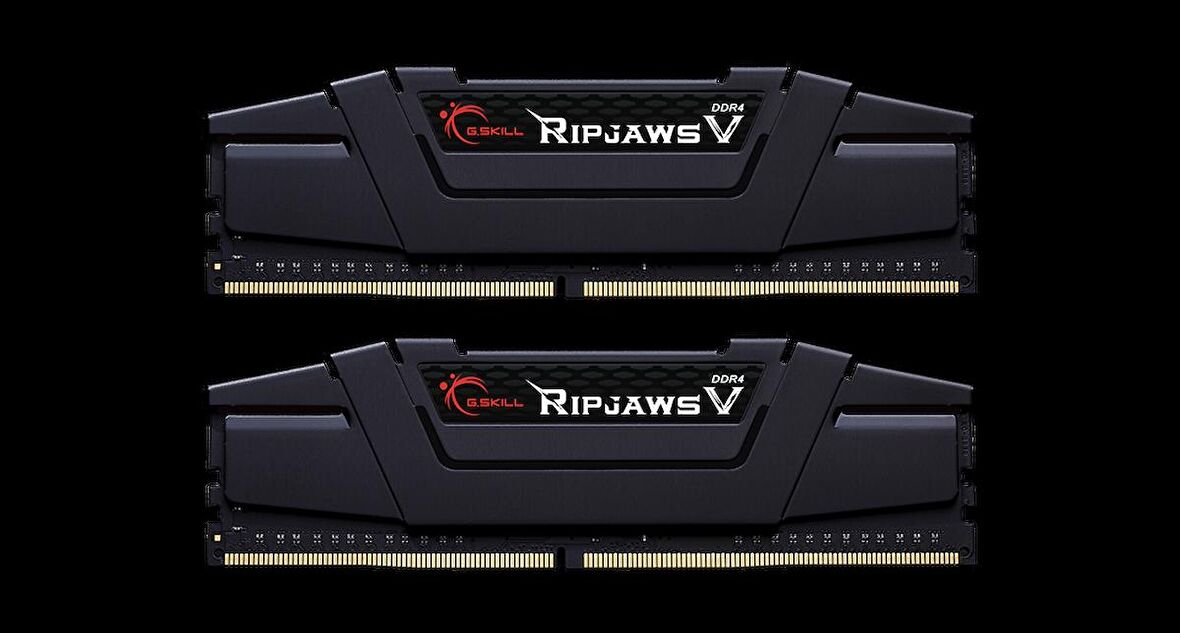 GSKILL RipjawsV 32GB (2X16) DDR4-4000Mhz CL18 Siyah 1.40V (F4-4000C18D-32GVK)  Dual Kit Ram