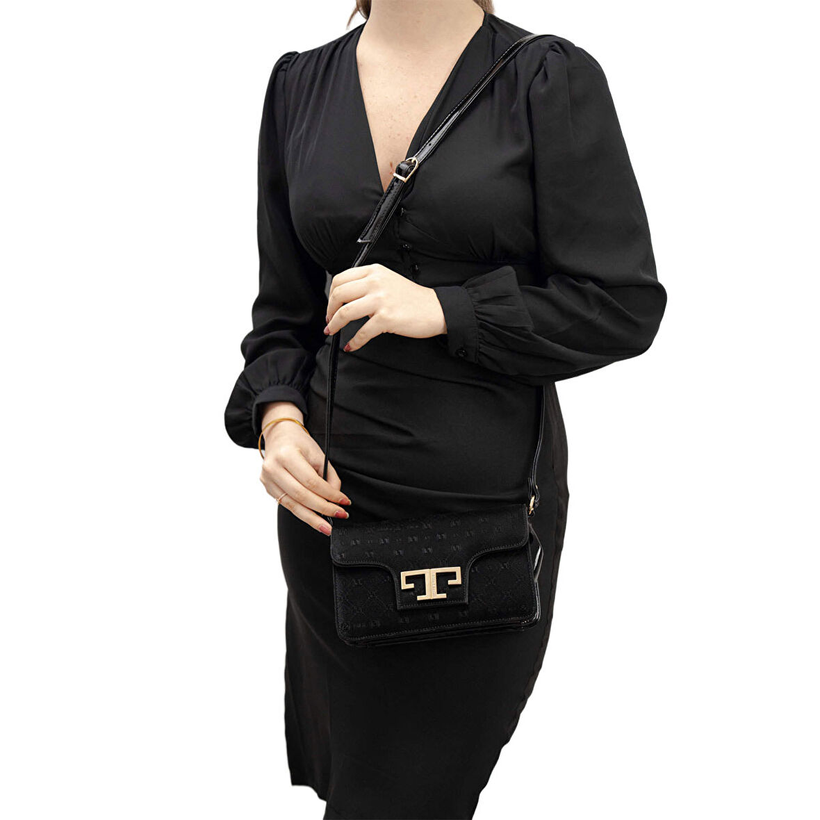 Silver Polo  Kadın Çapraz Çanta 1170-47133 SILVER POLO ÇAPRAZ Kadın ÇANTASI M158 SİYAH-NOVA SİYAH