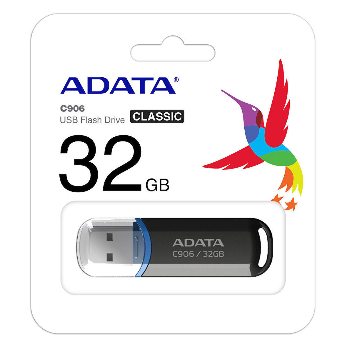 Adata C906/32GB 32GB USB2.0 Classic Black Flash Bellek