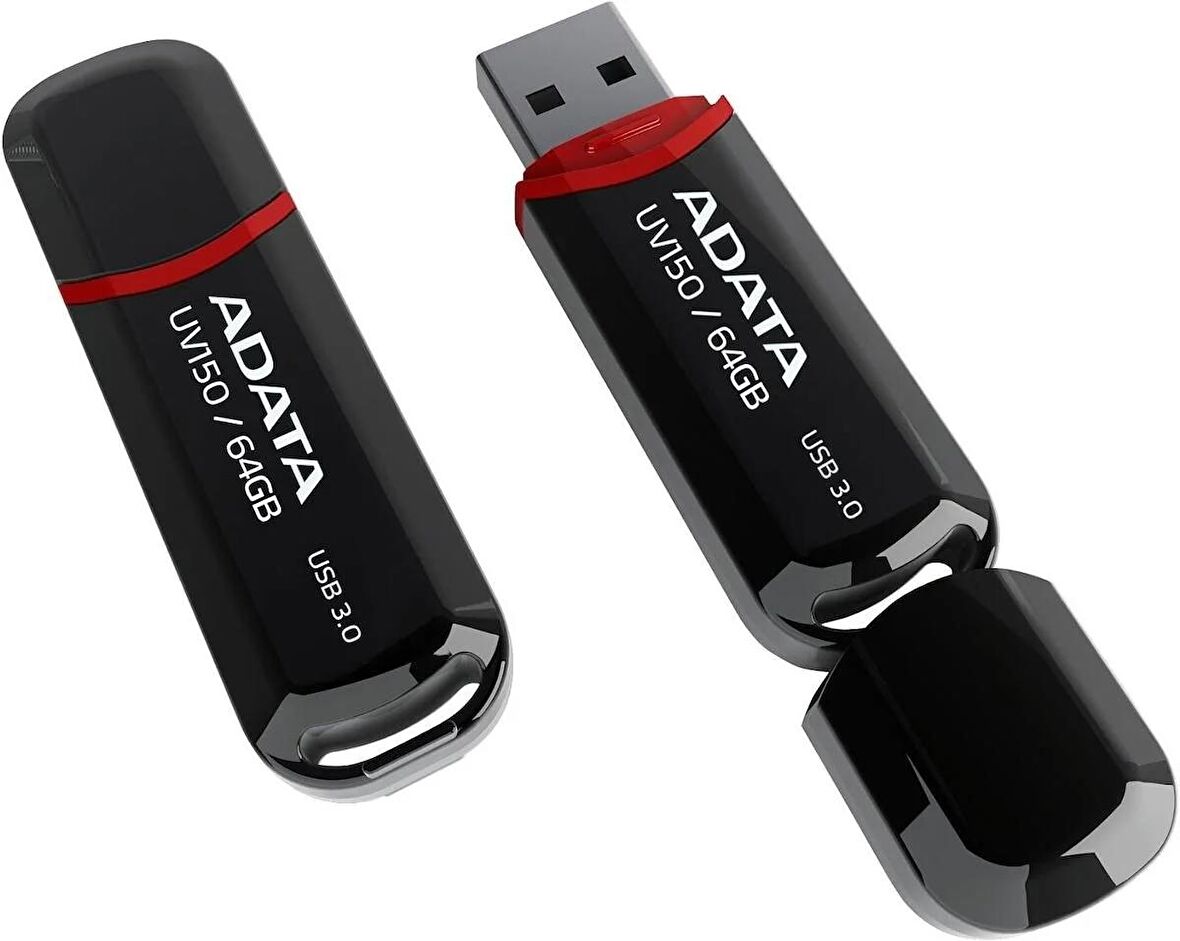 Adata UV150 64GB USB3.0 Siyah USB Bellek AUV150-64G-RBK OUTLET 