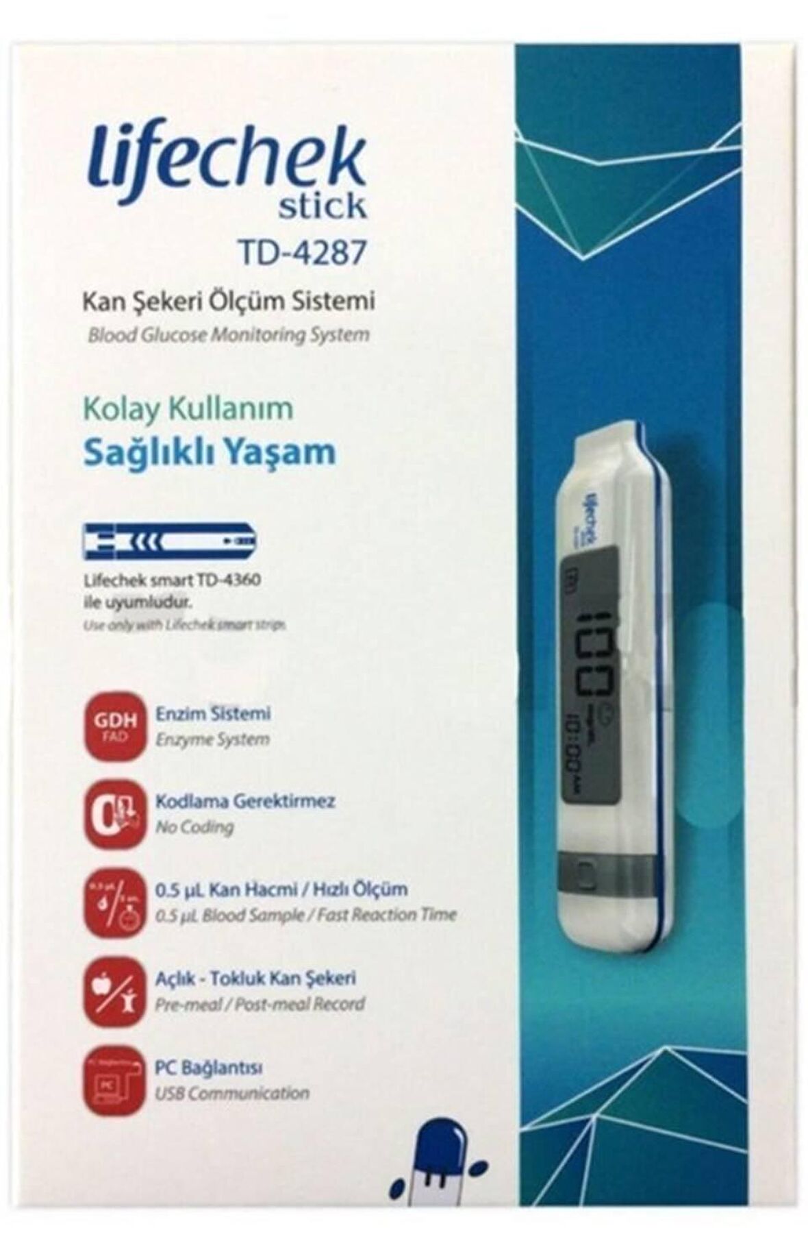 LifeChek Stick TD-4287 Kan Şekeri Ölçüm Cihazı