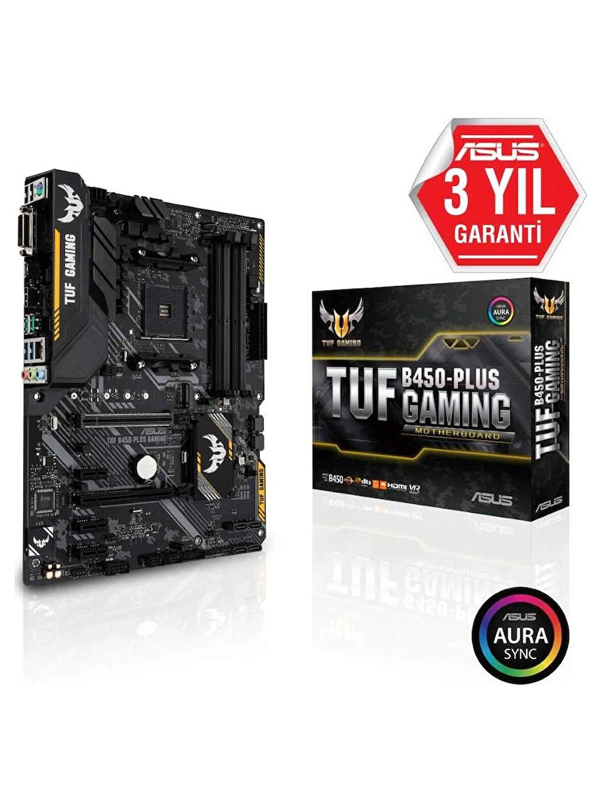 Asus Tuf B450-Plus Gaming AMD B450 AM4 DDR4 4400 Mhz ATX Anakart