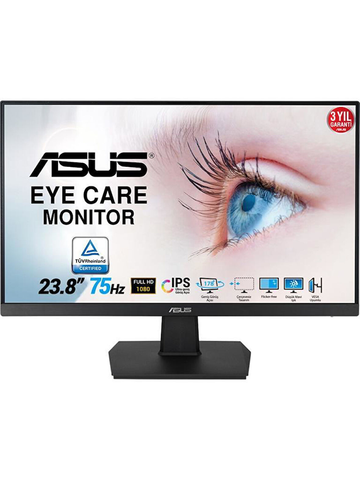 Asus VA24EHE 24" 5 ms Full HD IPS 75 Hz Monitör - teşhir