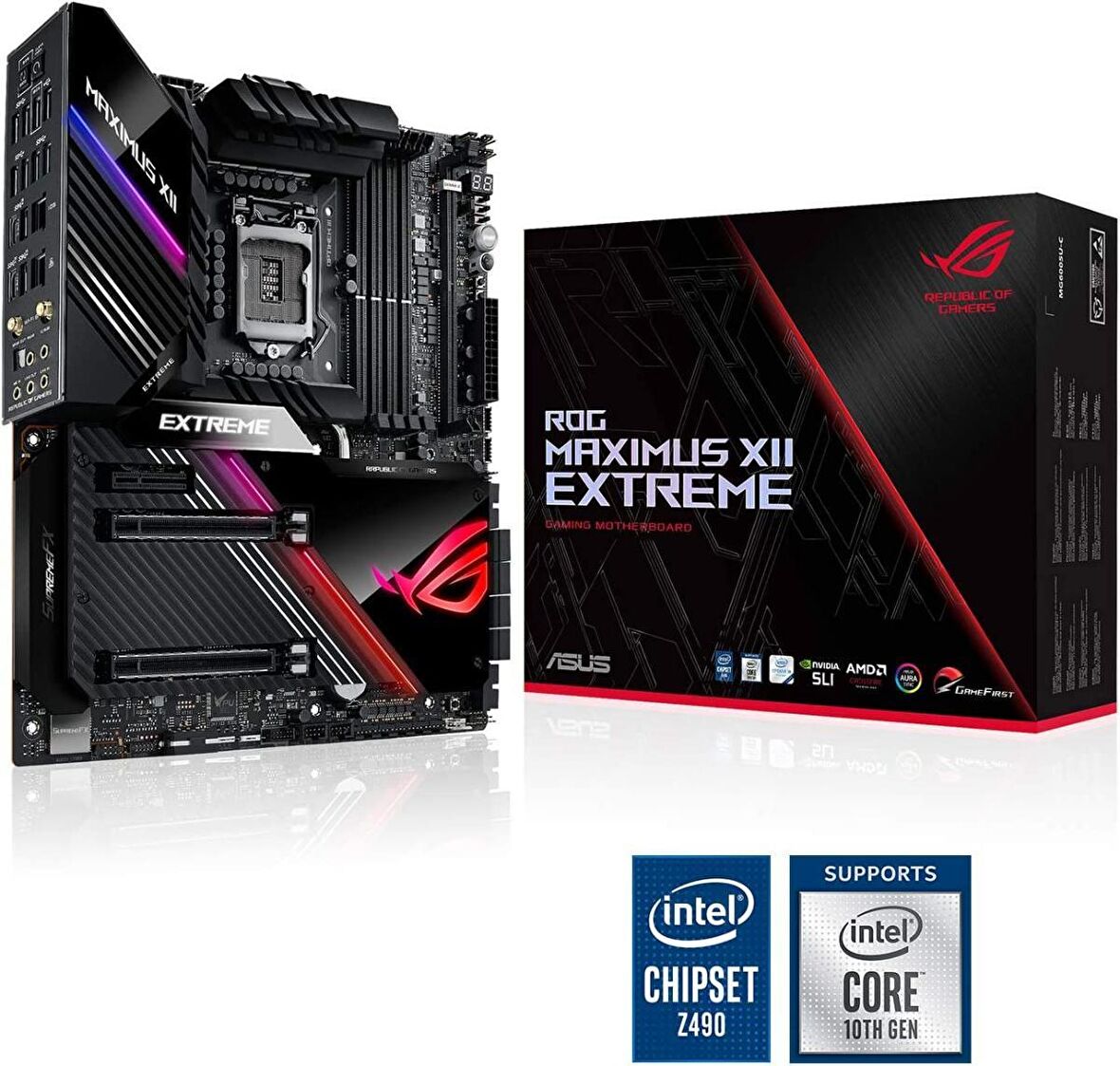 Asus Rog Maximus XII Extreme Intel Z490 LGA 1200 DDR4 4800 MHz Gaming Anakart